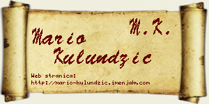 Mario Kulundžić vizit kartica